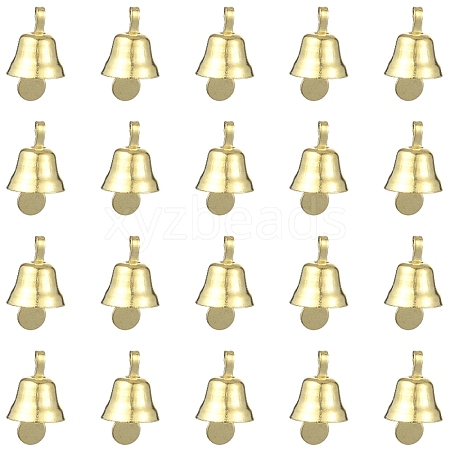 80Pcs Iron Bell Pendants HJEW-YW0001-09-1