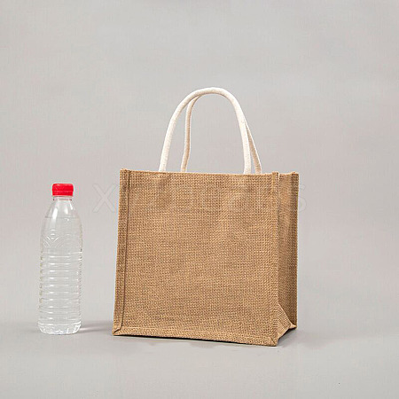 Blank Burlap Bags Totes with Handle ABAG-H111-10-1