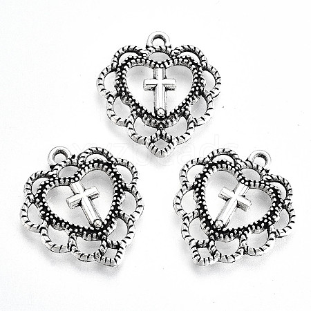 Tibetan Style Alloy Pendants TIBE-YW0001-43-1