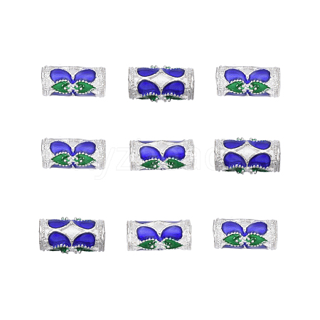 Chinese Style Alloy Enamel Beads X-ENAM-L015-17A-S-1