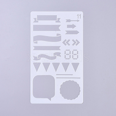 Plastic Reusable Drawing Painting Stencils Templates DIY-G027-F11-1