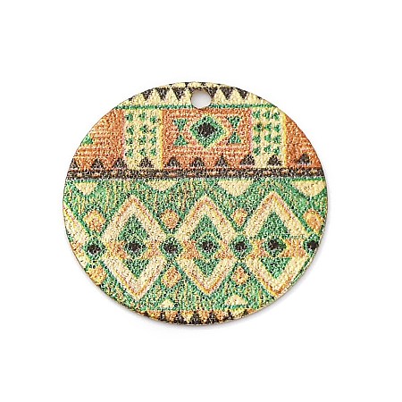 Geometric Alloy Sheet Printed Pendant Earrings Accessories PALLOY-E139-01G-09-1