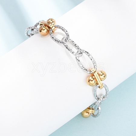 201 Stainless Steel Chain Bracelets BJEW-P378-01A-A-1