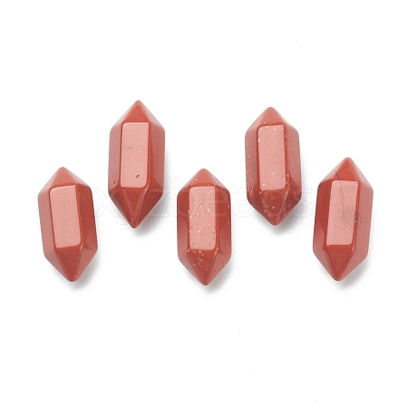 Faceted No Hole Natural Red Jasper Healing Stones G-K034-20mm-10-1