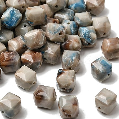 Opaque Acrylic Imitation Gemstone Beads OACR-G061-03C-1