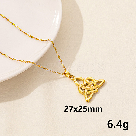 Stainless Steel Trinity Knot Pendant Necklaces NZ8633-6-1