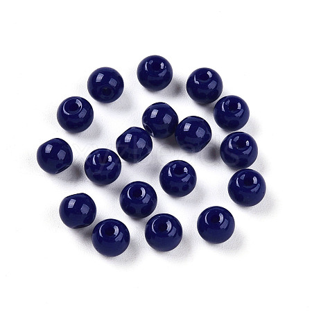 Opaque Solid Color Glass Beads X1-GLAA-N007-4mm-A06-1