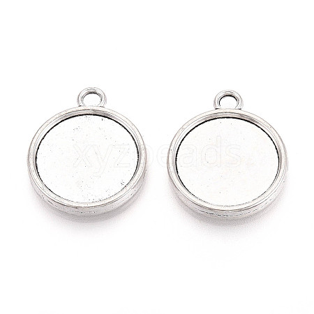 Tibetan Style Alloy Pendants Cabochon Settings PALLOY-N178-12AS-D-1