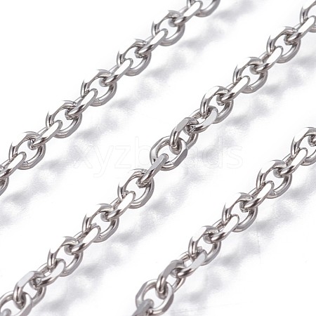 Tarnish Resistant 304 Stainless Steel Cable Chains CHS-P007-27P-04-1