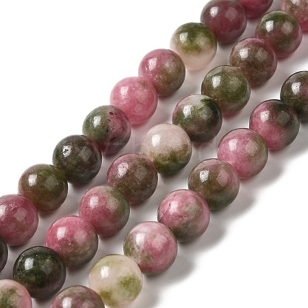 Natural Dyed White Jade Beads Strands G-M402-C04-10-1