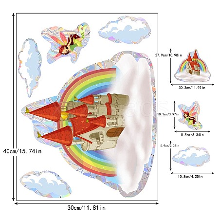 Rainbow Prism Electrostatic Window Stickers PW-WGF2C10-06-1