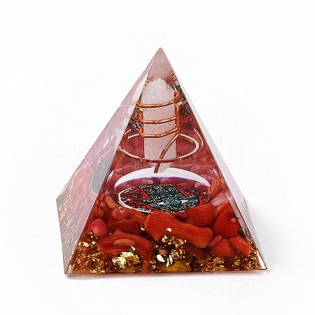 Resin Orgonite Pyramid Home Display Decorations G-PW0004-56A-02-1