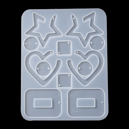 Mixed Shape Pendant & Links Silicone Molds DIY-YW0006-71-1