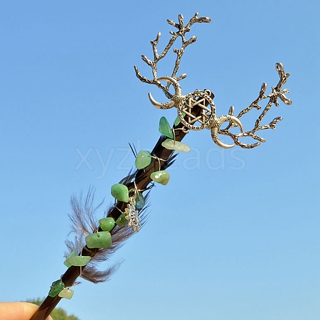 Natural Green Aventurine Viking Dragon Wands PW-WGF7DBE-06-1