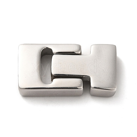 304 Stainless Steel Magnetic Clasps with Glue-in Ends STAS-P325-01P-1