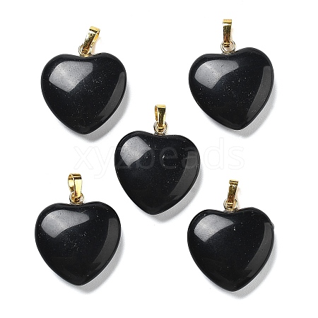 Natural Obsidian Pendants G-G956-B40-G-1