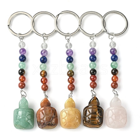 Tortoise Natural Gemstone Keychain KEYC-F040-03-1