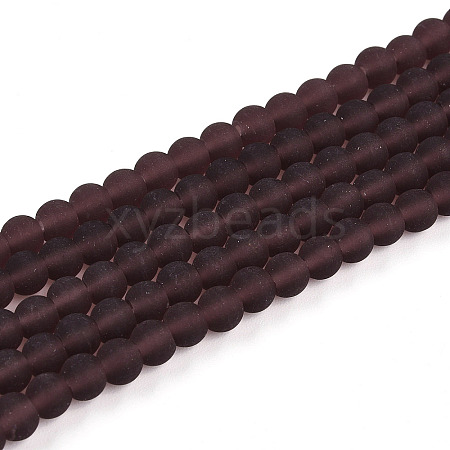 Transparent Glass Beads Strands GLAA-T032-T4mm-MD19-1