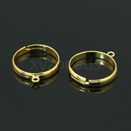 Adjustable Brass Loop Ring Base Findings EC159-G-1