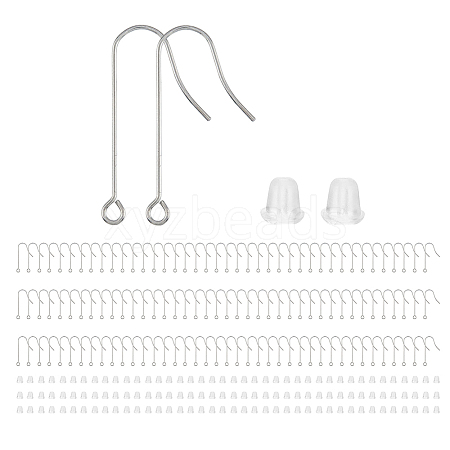 300Pcs 316 Surgical Stainless Steel Earring Hooks STAS-DC0011-38-1