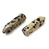 Natural Dalmatian Jasper Pointed Pendants G-C158-05B-2