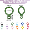   24Pcs 12 Colors Baking Paint Alloy Swivel Clasps FIND-PH0010-73-2