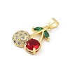 Brass Micro Pave Cubic Zirconia Pendants KK-Z090-01G-01-2