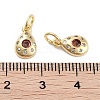 Brass Micro Pave Cubic Zirconia Charms KK-C051-02G-03-3