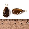 Natural Tiger Eye Faceted Pendants G-Q606-104G-06-3