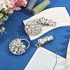 2Pcs Flower Alloy Rhinestone Snap Lock Clasps FIND-FH0018-22A-5