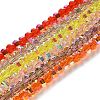 Transparent Electroplate Glass Beads Strands GLAA-Q099-C01-M01-1