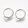 201 Stainless Steel Clip-on Earring Findings STAS-S079-81D-2