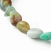 Natural Chrysoprase Nuggets Beads Bracelet for Men Women BJEW-JB06667-4