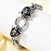 304 Stainless Steel Cuban Link Chains Bracelets for Unisex BJEW-A092-06A-P-1