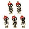 5Pcs Alloy Enamel Pendants ENAM-YW0002-49B-1