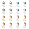 SUPERFINDINGS 40Pcs 4 Colors Alloy Rhinestone Pendants FIND-FH0007-36-1