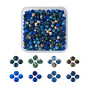 Craftdady 240Pcs 8 Colors Dyed Natural Sesame Jasper/Kiwi Jasper Rondelle Beads G-CD0001-11-1