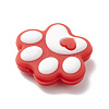 Dog Paw Print Food Grade Eco-Friendly Silicone Beads SIL-K002-01A-4
