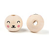 Printed Schima Wood Beads WOOD-T033-02G-2
