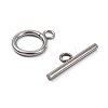 Non-Tarnish 304 Stainless Steel Ring Toggle Clasps X-STAS-Q179-01-2