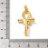 Rack Plating Brass Micro Pave Cubic Zirconia Pendants KK-U022-07B-01-3