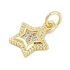 Brass Micro Pave Cubic Zirconia Pendants KK-Q028-39G-2