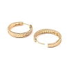 Brass Micro Pave Cubic Zirconia Hoop Earring EJEW-D078-47KCG-2