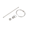 Iron Bar Beadable Keychain Clasps LS-AJEW-R004-02P-3