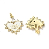 Brass Micro Pave Cubic Zirconia Pendants KK-P326-11G-01-2