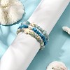 3Pcs Gemstone Beaded Stretch Bracelets set BJEW-JB11175-3