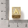 Brass Cubic Zirconia Beads KK-Q818-01A-G-3