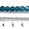 Electroplate Transparent Glass Beads Strands X-EGLA-A035-T6mm-L12-4