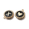 Alloy Black Enamel Pendants ENAM-K075-03A-G-2