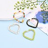 Handmade Glass Seed Beads Woven Pendants PALLOY-JF00534-4